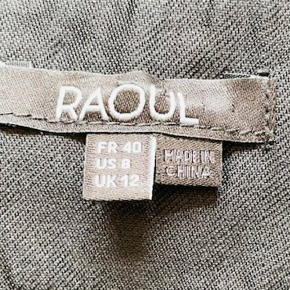 Raoul Black Silk Structured Silk V-neck Mini Cocktail Dress 8 - Picture 4 of 6